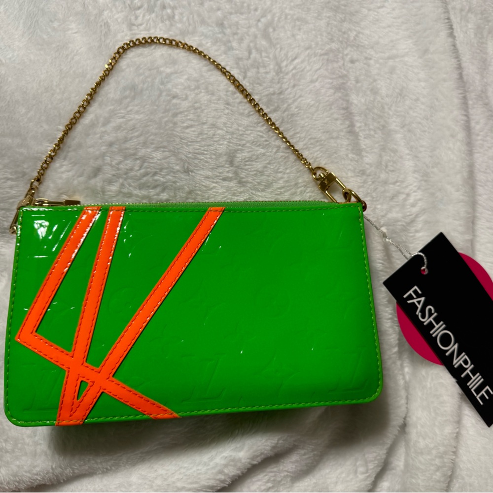 Louis Vuitton x Robert Wilson Green Patent Fluo Lexington w/ Chain Strap